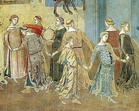 Fresko: Mittelalterlicher Tanz